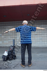 Whole Body Man T poses White Casual Slim Standing Street photo references